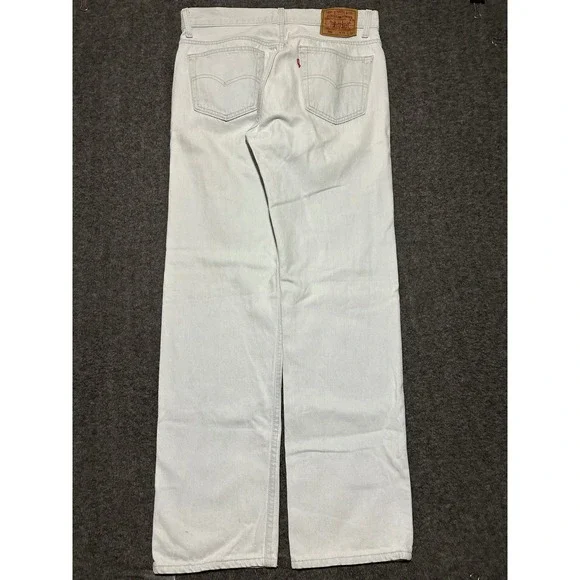 Levis 501 made in usa jeans vintage light blue wash fit 33X31 (tag 34X32) - Picture 2 of 12